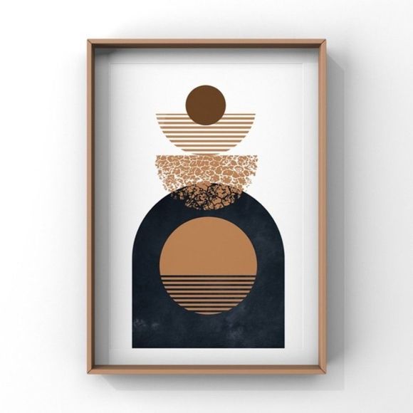 Scandinavian MCM boho minimalist modern art print - Picture 1 of 3